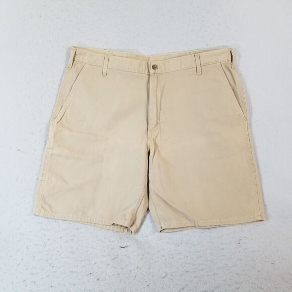 Carhartt Hamilton shorts men's 42 x 10 beige cotton Workwear outdoor NEW